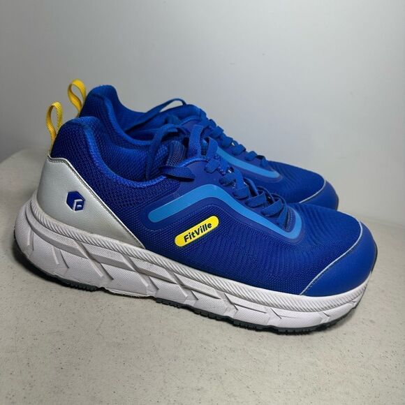 Fitville Sneakers Arch Fit Comfort Men 13Wide Marca Azure Blue - Picture 2 of 8